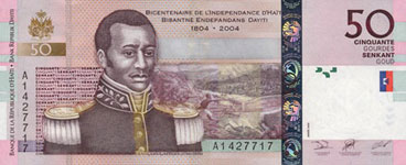 P274 Haiti   50 Gourdes Year 2004