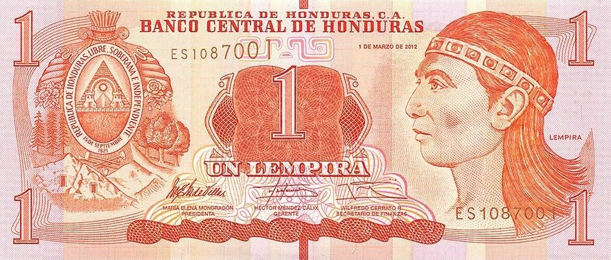 P 96 Honduras 1 Lempira Year 2012