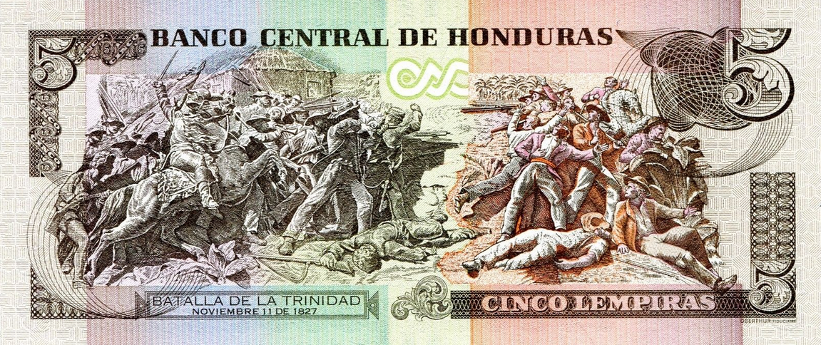 P 98 Honduras 5 Lempiras Year 2012