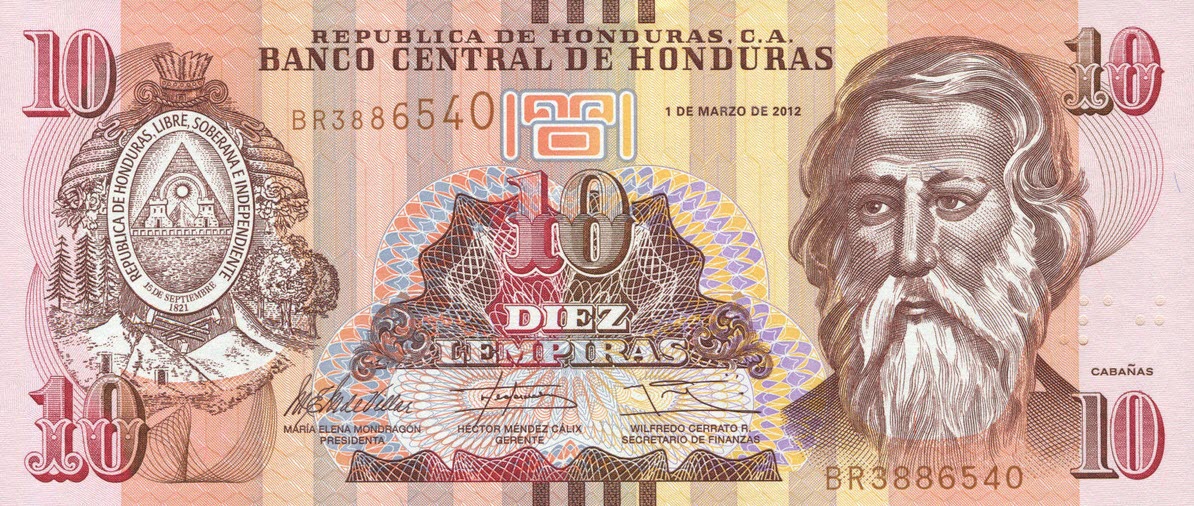 P 99 Honduras 10 Lempiras Year 2012