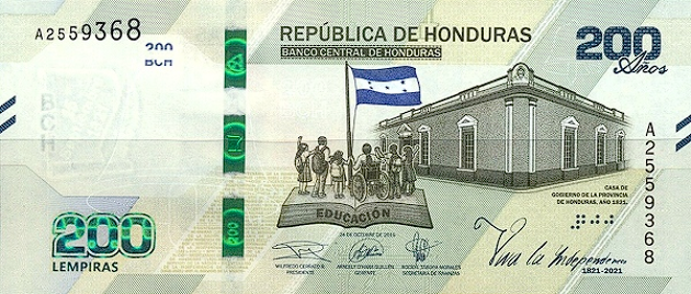 PN105 Honduras - 200 Lempiras (2019 Comm)