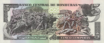 P 85d Honduras 5 Lempira Year 2004