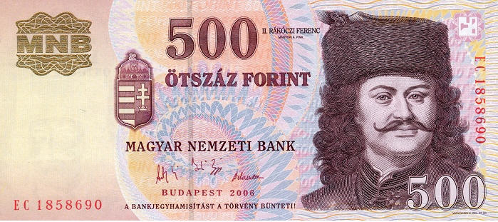 P194 Hungary 500 Forint Year 2006
