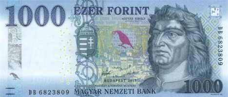 P203a Hungary 1000 Forint Year 2017