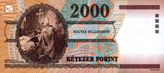 P186 Hungary 2000 Forint Year 2000
