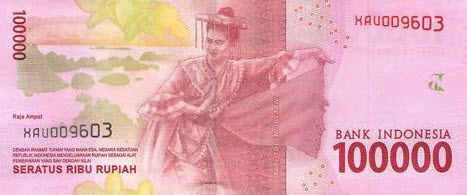 P160 Indonesia 100000 Rupiah Year 2016