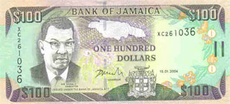 P84b/d Jamaica 100 Dollars Year 2004/06