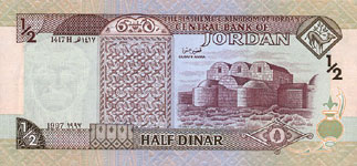 P28a Jordan 1/4 Dinar Year 1995