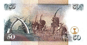 P36e/ Kenya 50 Shillings Year 2000/2002
