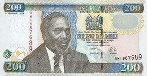 P46 Kenya 200 Shillings Year 2003