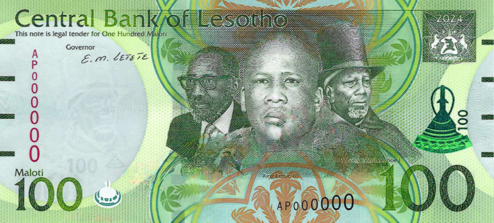 PN29b Lesotho - 100 Maloti (2024)