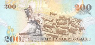 P20 a Lesotho 200 Maloti Year 1994
