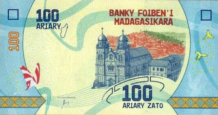 P 97 Madagascar 100 Ariary Year 2017