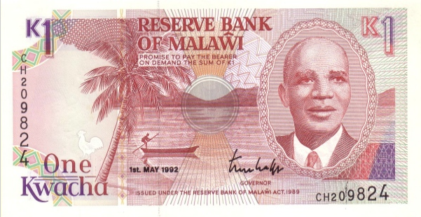 P23b Malawi 1 Kwacha Year 1992