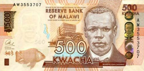 P66a Malawi 500 Kwacha Year 2014