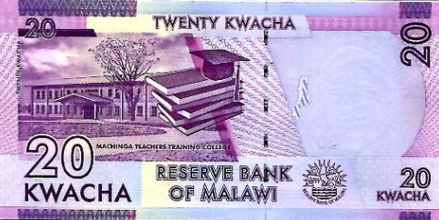 P63c Malawi 20 Kwacha Year 2016