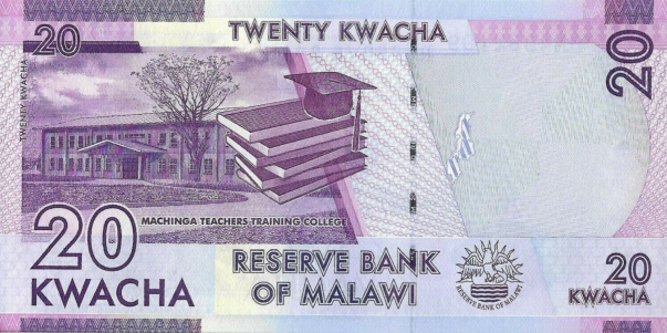 P63e Malawi 20 Kwacha Year 2019