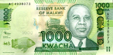 P62 b Malawi 1000 Kwacha Year 2012/13