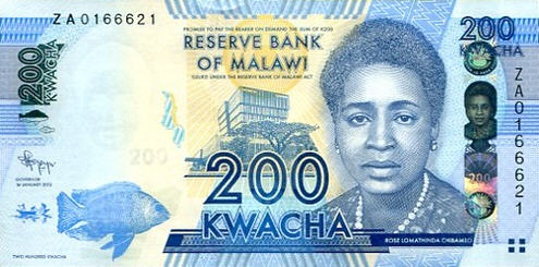 P60a Malawi 200 Kwacha Year 2012
