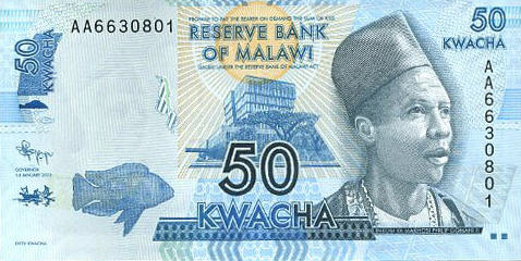 P58a Malawi 50 Kwacha Year 2012