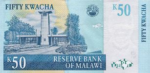 P45a Malawi 50 Kwacha Year 2001
