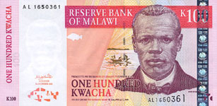 P46a Malawi 100 Kwacha Year 2001