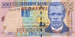 P48a Malawi 500 Kwacha Year 2001