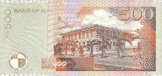 P53 b Mauritius 500 Rupees Year 1999/2001