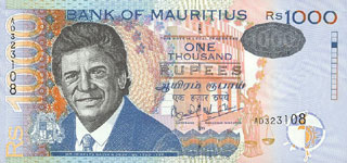 P54a/b Mauritius 1000 Rupees Year 1999/2001
