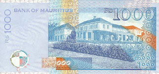 P54a/b Mauritius 1000 Rupees Year 1999/2001
