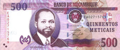 P153 Mozambique 500 Meticais Year 2011
