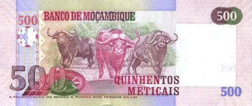 P153 Mozambique 500 Meticais Year 2011