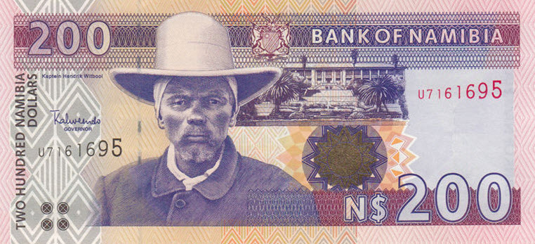 P10b Namibia 200 Dollars Year ND (1996)