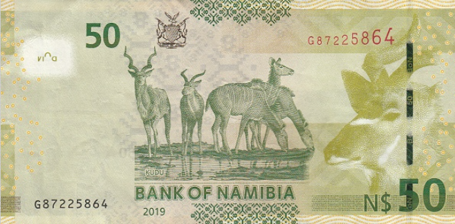 P18a Namibia 50 Dollars Year 2019
