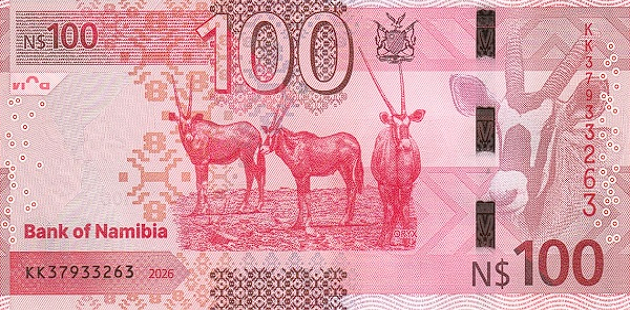 (458) ** PNew (PN23b) Namibia - 100 Dollars (2026)