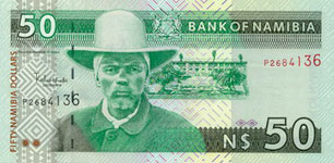 P 7 Namibia 50 Dollars Year nd