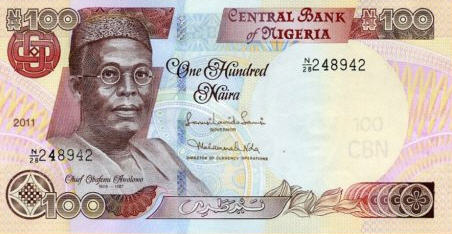 (0061) Nigeria P28j-100 Naira Year 2011