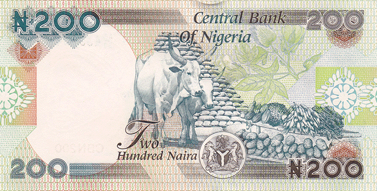 P29f Nigeria 200 Naira Year 2007