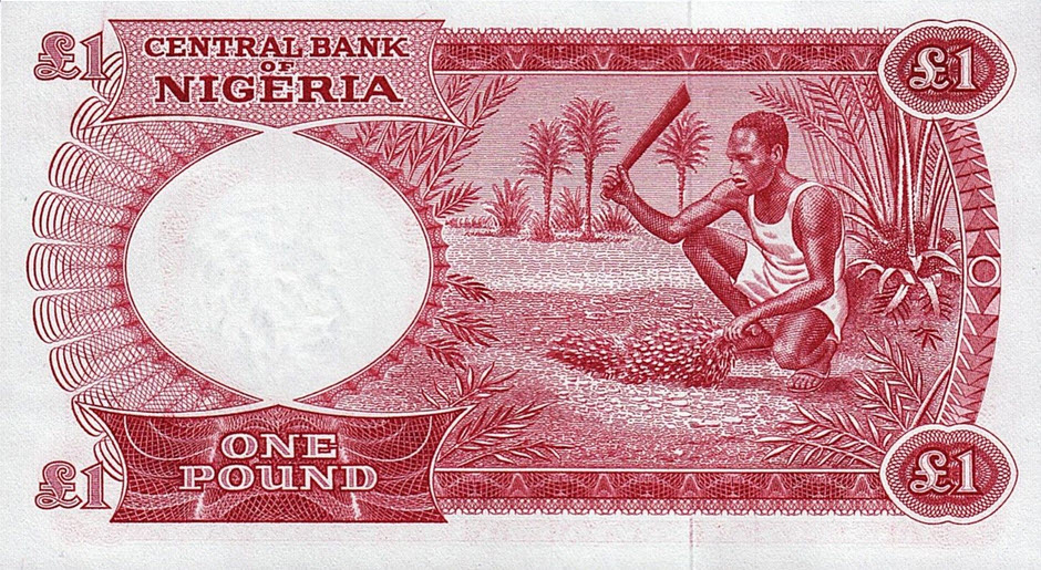 P 8 Nigeria 1 Pound Year 1967