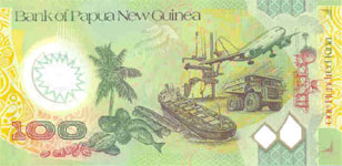 P33a Papua New Guinea 100 Kina Year 2005 Polymer