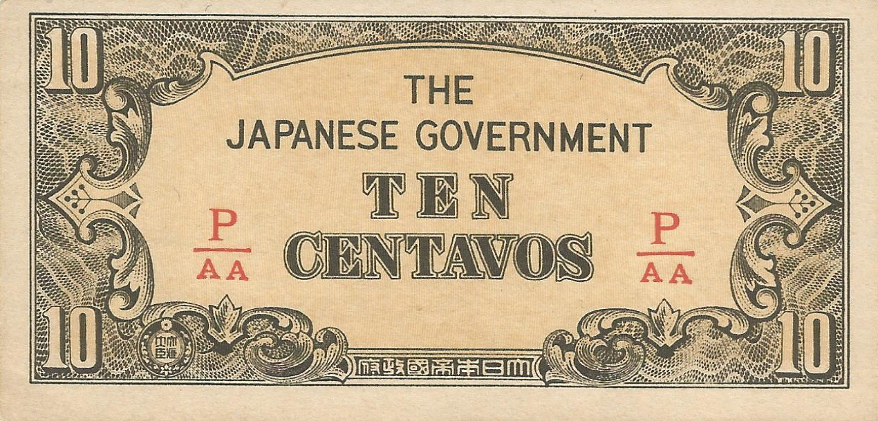 P104b Philippines 10 Centavos Year 1942