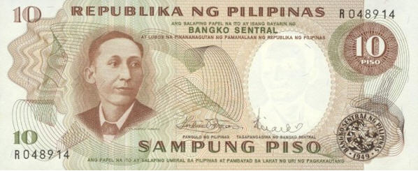 P144b Philippines 10 Pesos Year N.D.