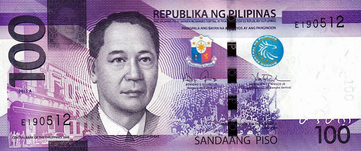 P208 Philippines 100 Piso Year 2016