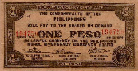 PS1396 Philippines 1 Peso XF Year 1943