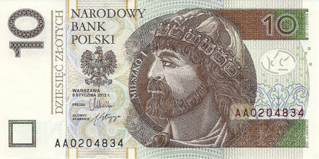 P183 Poland 10 Zlotych Year 2012 (2014)