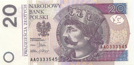 P184 Poland 20 Zlotych Year 2012 (2014)