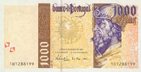 P188c Portugal 1000 Escudos Year 1998