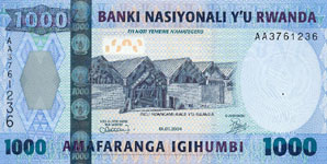 P35 Rwanda 1000 Francs Year 2008