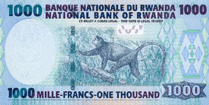 P35 Rwanda 1000 Francs Year 2008