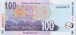 P131 South Africa 100 Rand Year 2005 Different Languages